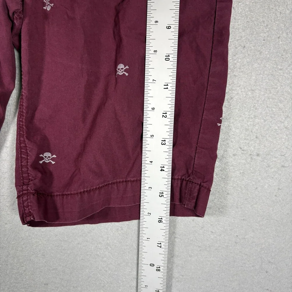 Old Navy Boys Size 8 Chino Shorts Burgundy Flat Front Adjustable Waist